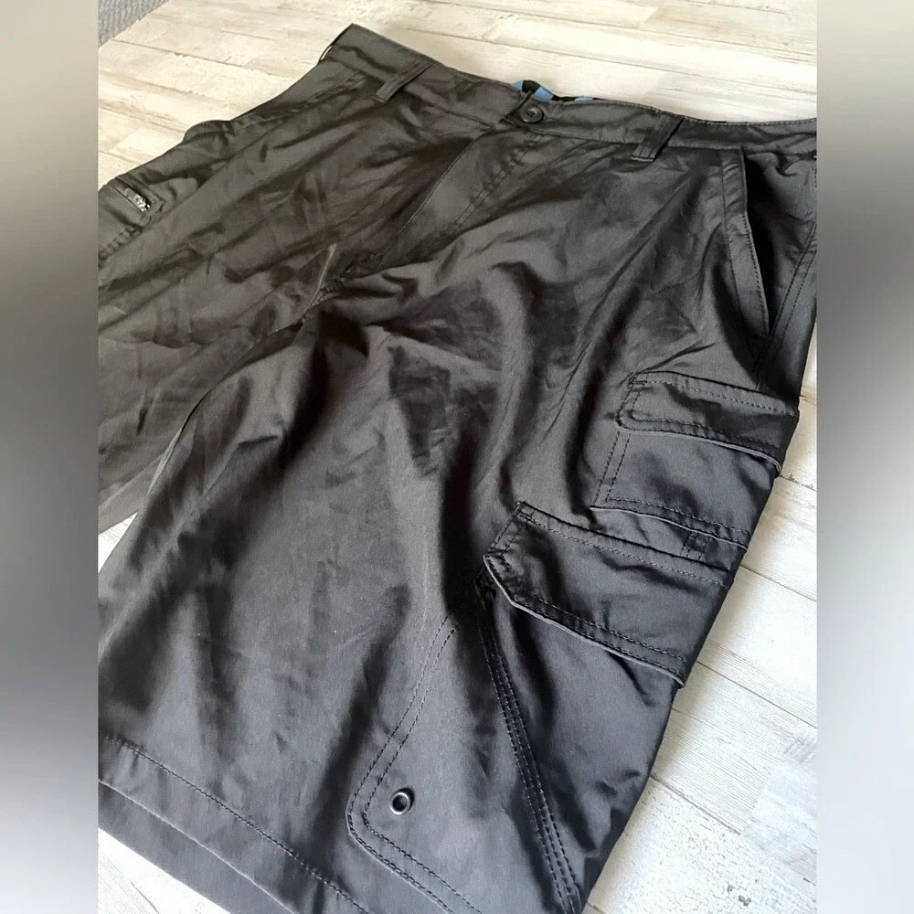 Iron Co Shorts Men's Size 40 Stretch Performance Hybrid‎ Cargo Blacksoot